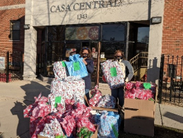 Angel Tree Program outside casa central