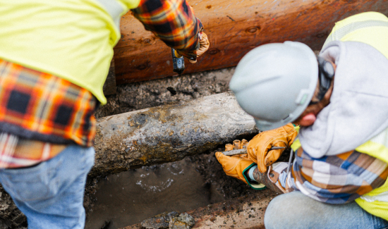 peoples gas employees pipe retirement program construction
