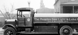 Peoples Gas vintage utility truck