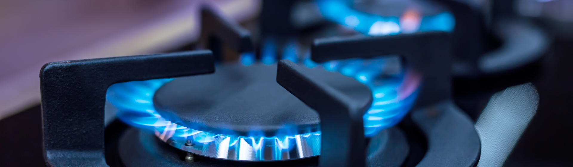 natural gas stove burner blue flame