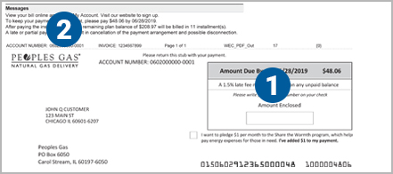 Peoples Gas payment arrangement sample